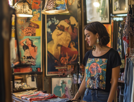 femme ouvre une friperie vintage side business
