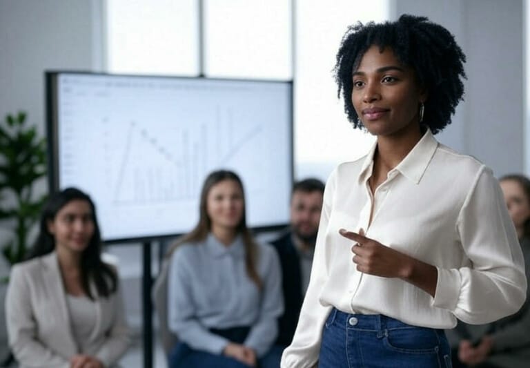 femme présentation formation side business