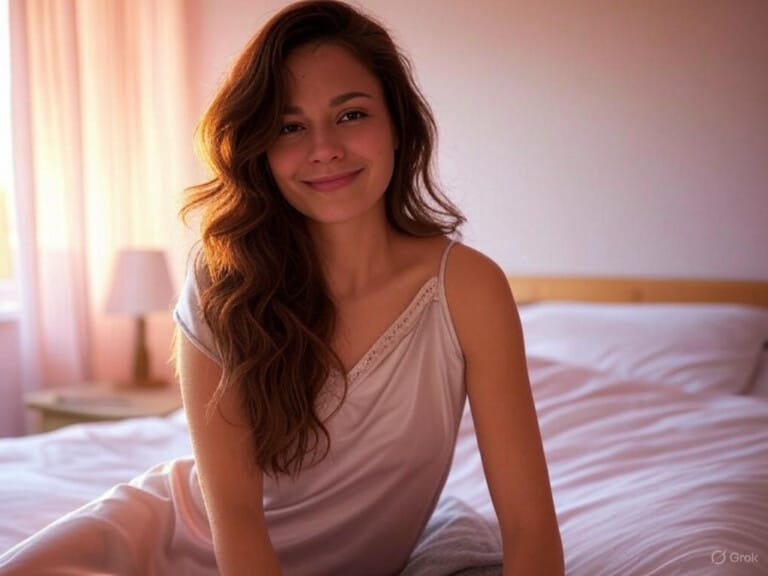 femme qui se réveille. rituel matinal
