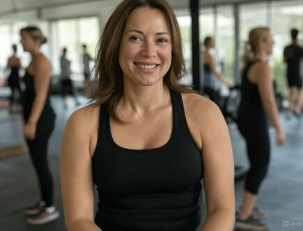 femme qui fait du sport elle est ronde et jolie