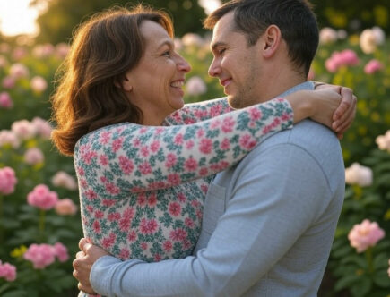 Couple hors norme différence d'age s'embrassent