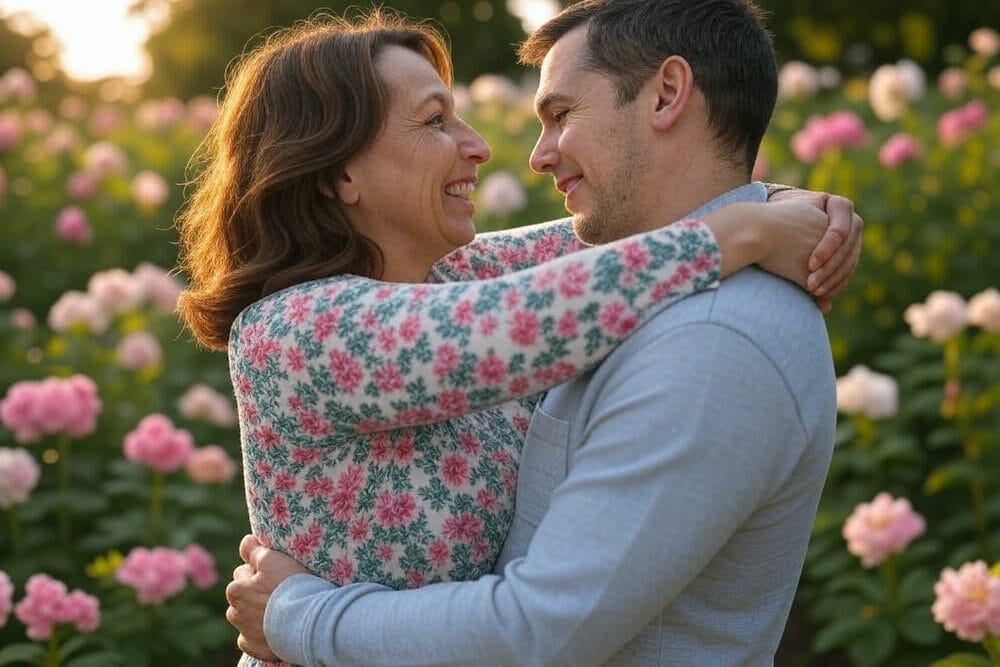Couple hors norme différence d'age s'embrassent
