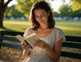 femme qui lit la femme de ménage