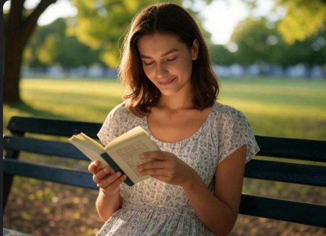 femme qui lit la femme de ménage