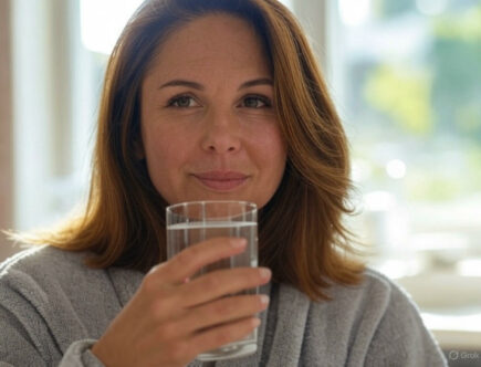 femme qui boit de l'eau