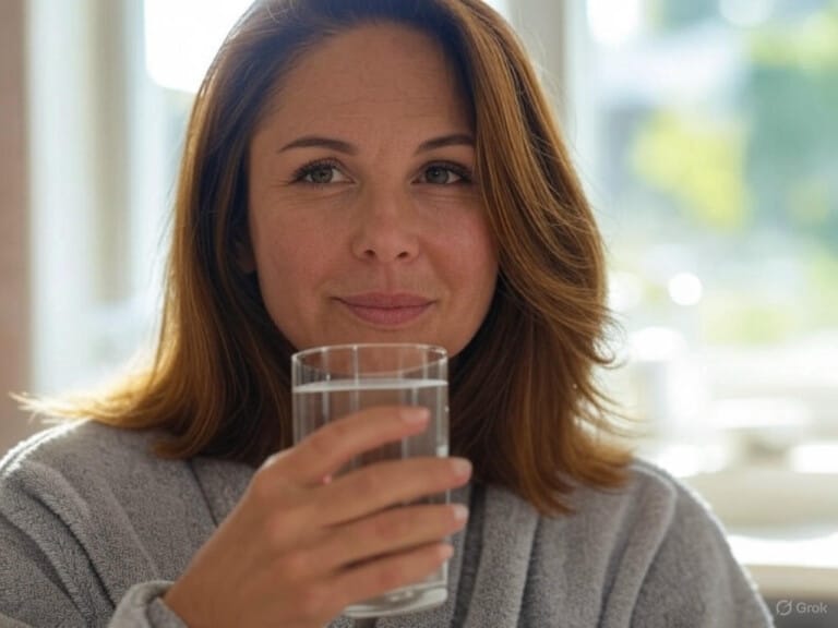 femme qui boit de l'eau
