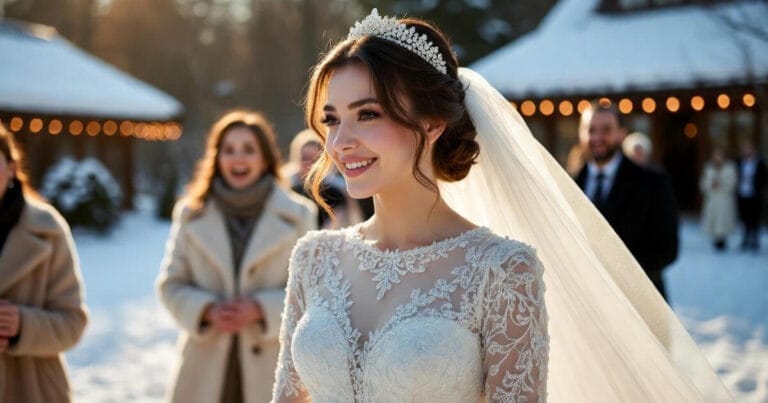 Décoration mariage d'hiver élégante avec bougie et branches enneigées