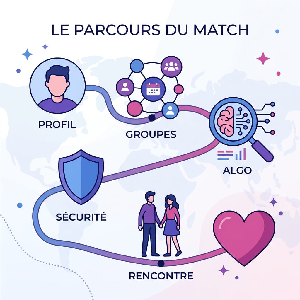 Infographie : Facebook Rencontres 2026 : Le Guide Ultime (Fonctionnement, Problèmes & Solutions)
