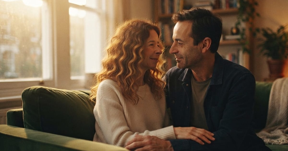 Couple échangeant avec tendresse, communication dans le couple