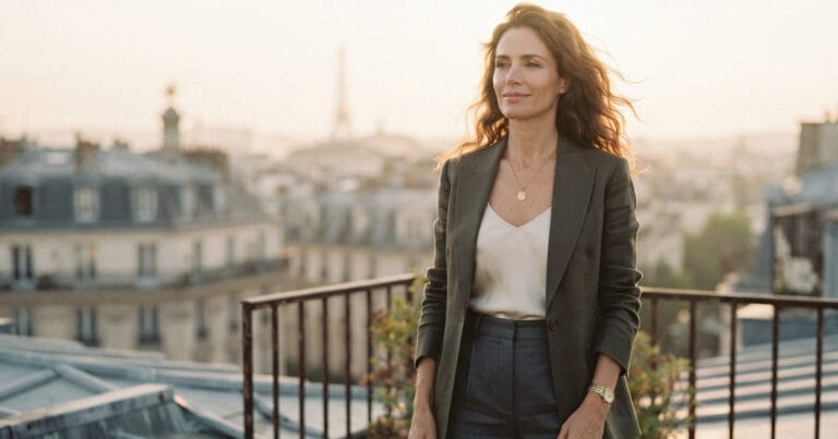 Femme sûre d'elle au lever du soleil, symbole de confiance en soi